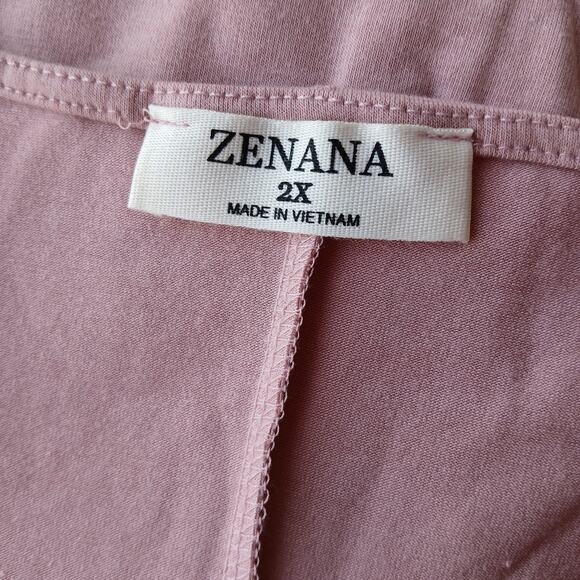 2X Eggplant Purple Scoop Neck Round Hem Tank Top Zenana Plus size comfy cool - Picture 8 of 13